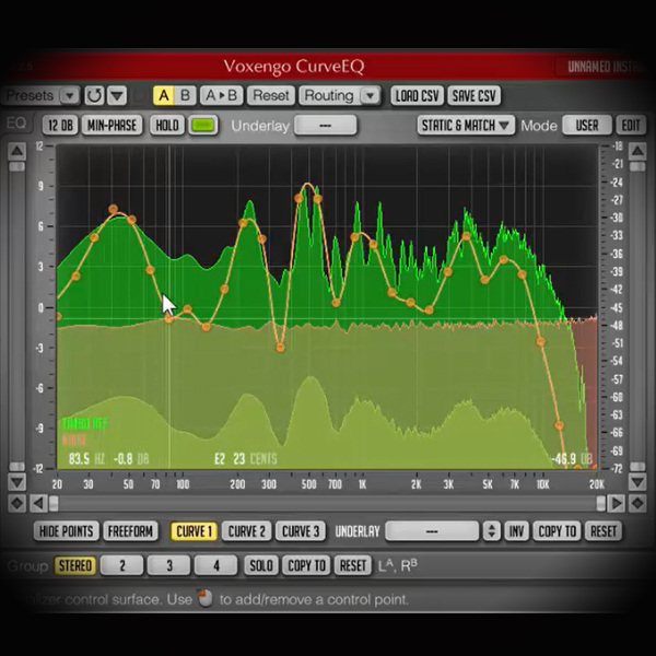 DIY Mastering using Pink Noise screen shows the voxengo span frequency analyser plugin