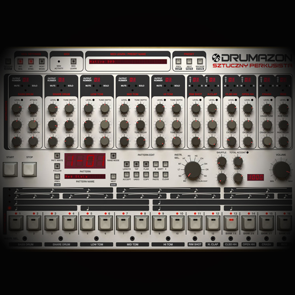 low end screen showing the famous 909 beat machine