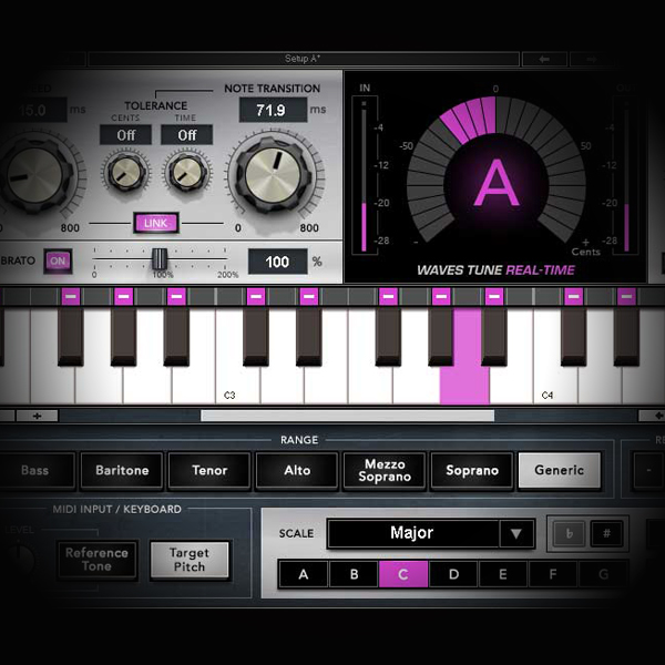 Tuning and Pitching Rock Lead Vocals screen shows the waves real tune plugin